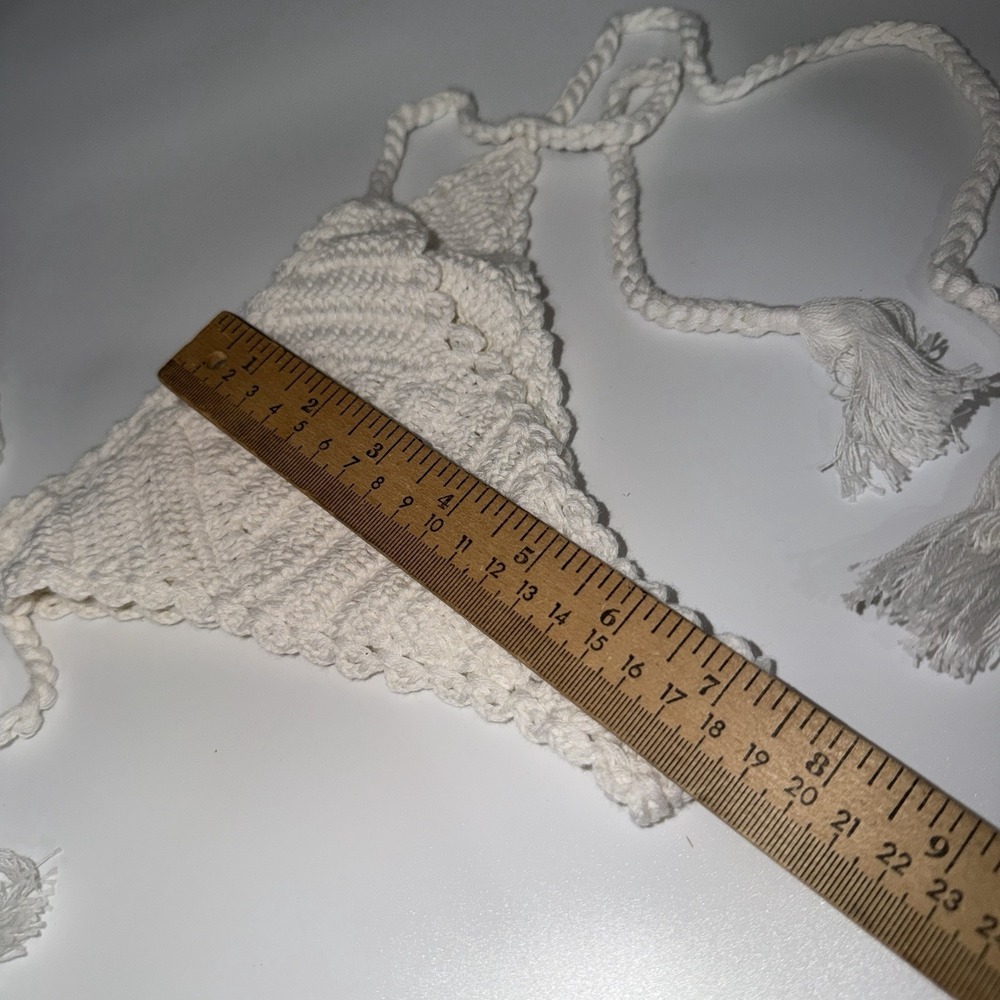 Women's Indah‎ Swim Crochet Bottom White Size Medium M - Picture 4 of 4